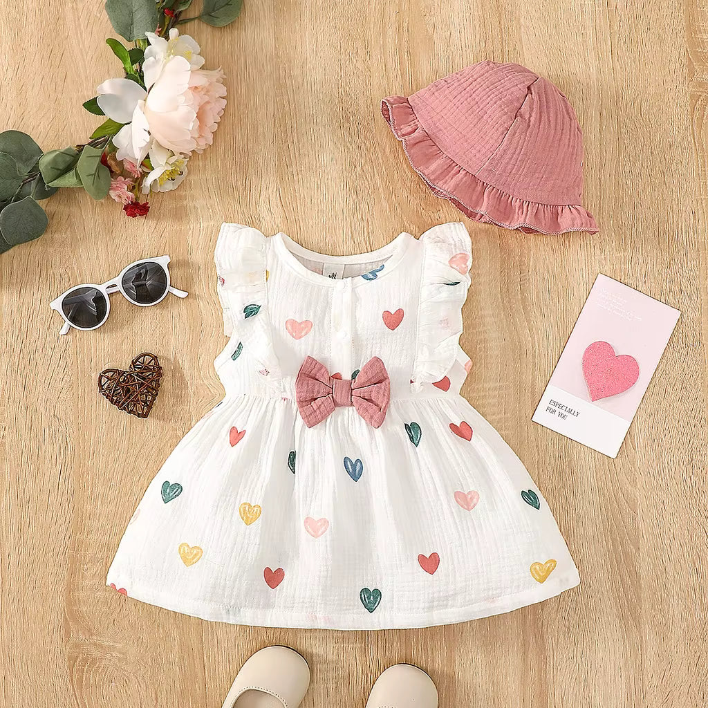 Baby Princess Girl Dress and Hat Set